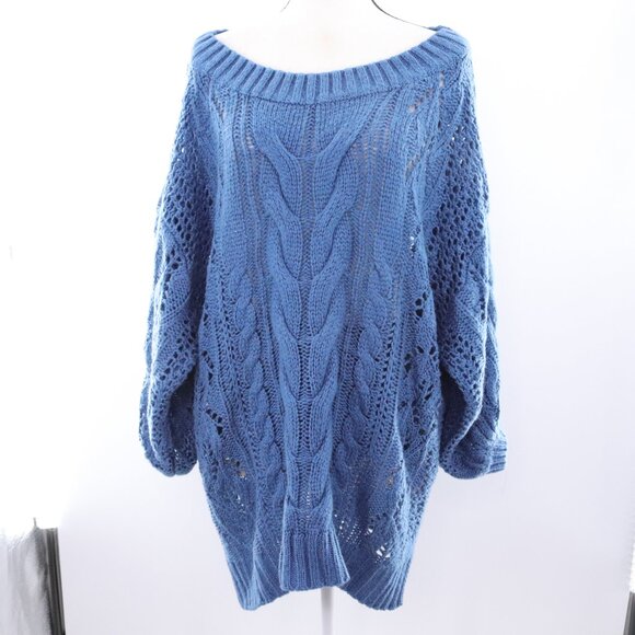 Three Bird Nest Blue Knit Sweater - Picture 2 of 6